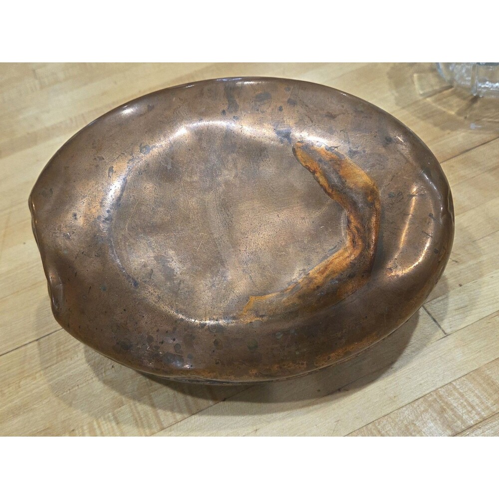 Vintage Copper Canteen & Hot Water Bottle - Antique, Dented, Non-Functional - Picture 7 of 7